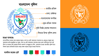 BANGLADESH POLICE branding graphic design logo