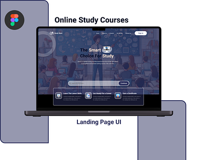 Study Store - Online Study Courses Landing page UI design education figma landing page template ui website