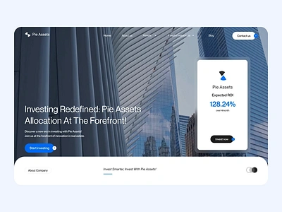 Pie Assets - Decentralized Real Estate Investing agent animation assets capital clean consulting crypto decentralized fintech funding investing investing platform pooling real estate real estate investing saas startup token ui ux web design