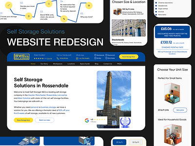 Website Redesign for Self Storage Solutions business concept home page landing page ux website design wix studio