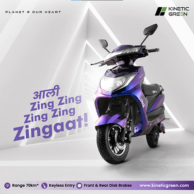 Kinetic Green Zing - BrandMatterz advertising automobile brandbuilding branding brandmatterz brandmatterzpune graphic design kineticgreen kineticzing marketing motion graphics social media