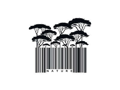 Barcode Design Nature barcode design dribble function graphic design nature vector