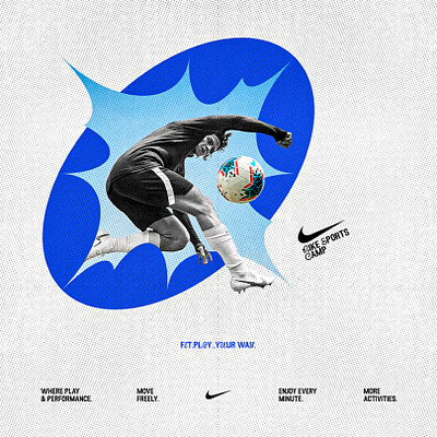 NIKE SPORTS CAMP-POSTER design graphic design nike sports camp typography vector