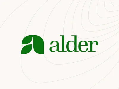 Alder Logo banking branding figma finance leaf logo mark pattern slab serif