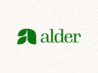 Alder Logo banking branding figma finance leaf logo mark pattern slab serif