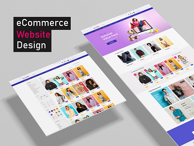 ecommerce Website Design animation branding design e commerce graphic graphic design icon illustration motion graphics portal shopping site vector website website design