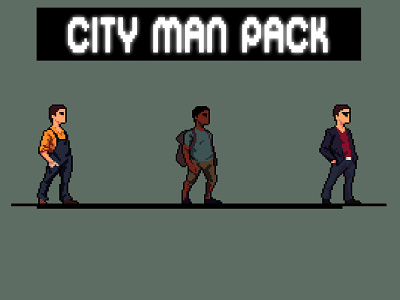 City Man Pixel Art Character Sprite Sheets 2d art asset assets character craftpix game game assets gamedev illustration indie indie game male man men pixel pixelart pixelated sprite sprites