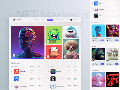 Ultiarena - NFT Marketplace 🎨 design lightmode nft nftmarketplace ui ux ux design