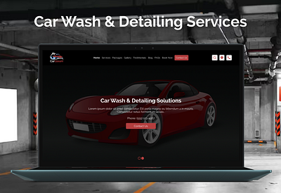 Car Wash and Car Detailing autocare autodetailing branding carcare cardetailing carwash carwashservice landingpage prototype ui ui ux design uiux user experience user interface vehiclemaintenance wireframe