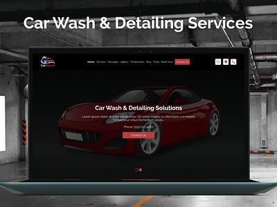 Car Wash and Car Detailing autocare autodetailing branding carcare cardetailing carwash carwashservice landingpage prototype ui ui ux design uiux user experience user interface vehiclemaintenance wireframe