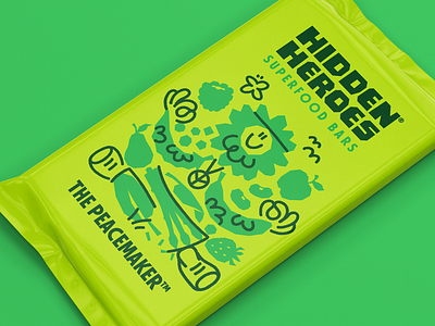 Hidden Heroes Packaging: The Peacemaker apple bar beans branding character food health hero illustration kids line mascot packaging peace spot illustration superfood vector vegan