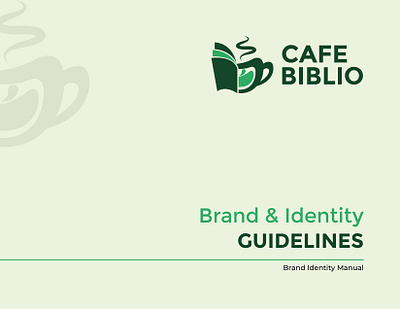 CAFE BIBLIO Brand Guidelines cafe bibliotic hello menu