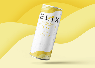 Elix Beverages brand branding canada canned wine cocktail elix graphic design halifax illustration label design logo logo design non alcohol non alcoholic nova scotia package design packaging wine wine label