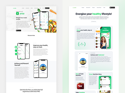 Before → After after app before branding color design diet figma fitness gradiant interaction ios landing page mobile app transformation ui ux webpage website