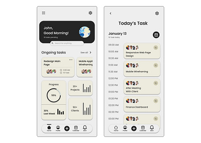 Task Manager App app design ui