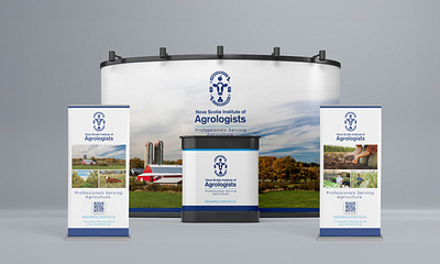 Nova Scotia Institute of Agrologists agriculture booth design branding canada cattle cow design farm graphic design halifax illustration logo logo design nova scotia rebrand rebranding redesign trade show trade show booth wheat