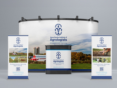 Nova Scotia Institute of Agrologists agriculture booth design branding canada cattle cow design farm graphic design halifax illustration logo logo design nova scotia rebrand rebranding redesign trade show trade show booth wheat