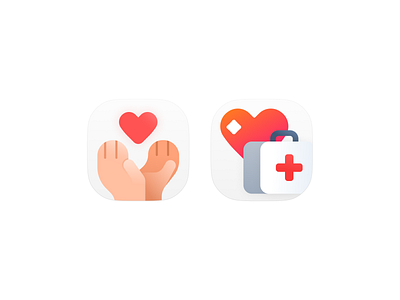 A selection from the TOP app services icons charity cute figma icon iconredesign illustration latepost minimaldesign onlinehealth superapp