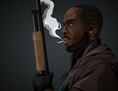 Omar Little 2d design adobe illustrator design digital design graphic design hbo illustration omar little the wire vector