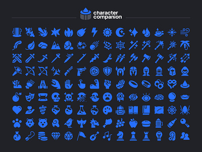 D&D Icon Library app armor board game brand branding dd design dnd dungeons and dragons figma game icon icon pack icons illustration magic mobile rpg vector weapon