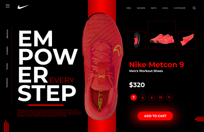 Nike UI design designing graphic design poster poster design ui