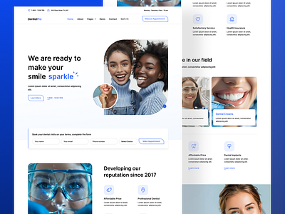 DentistPro figma figma design ui ui design uiux ux ux design web app web ui website website design