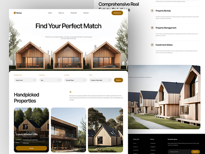 Real Estate Landing Page app clean design fireart home page real estate ui ux web