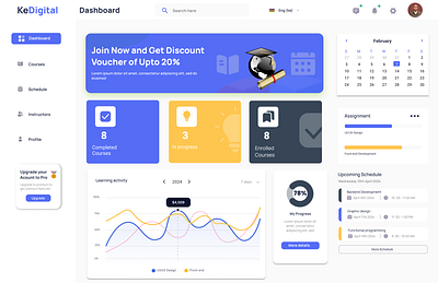 Learning management system graphic design ui