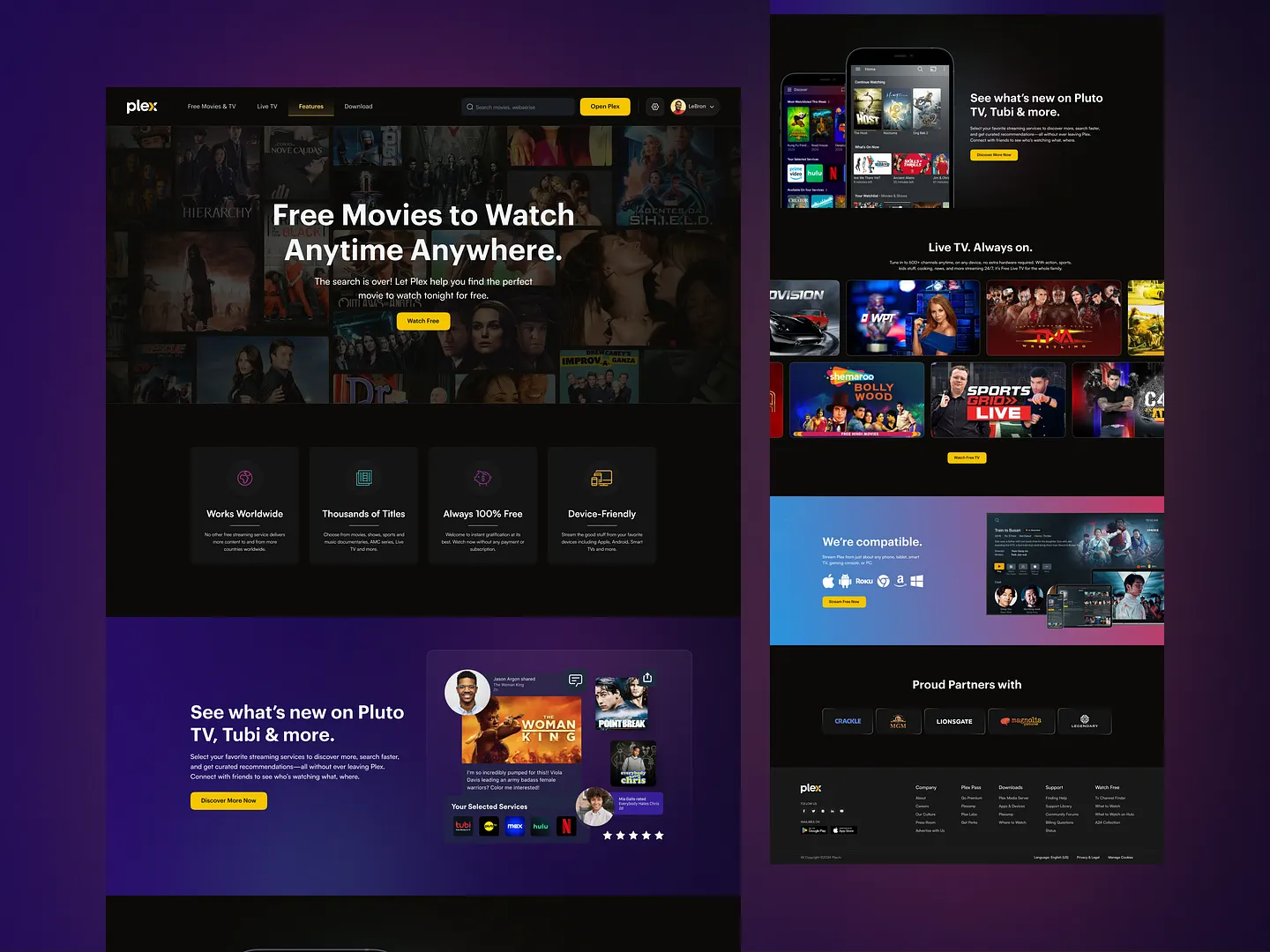 Innovative TV Website Design for Streaming Services