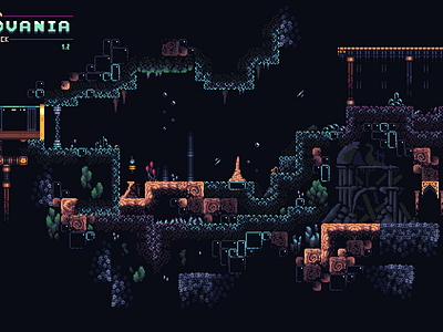 2D Pixelart Metroidvania Water Biome 2d art gamedesign gamedev gamedevelopment indiegame landscape pixelart pixelartist underwater water