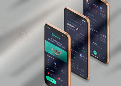 Dashboard redesign for a cryptocurrency app ui