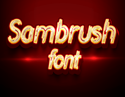 Sambrush Font adobe illustrator font design resource handmade font