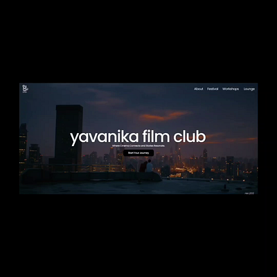 Yavanika Film Club - Website Design 3d animation motion graphics ui