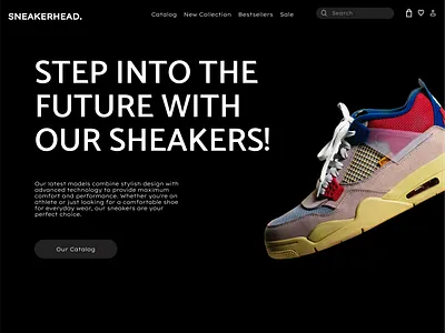 SNEAKERHEAD | E-Commerce design concept ecommerce heropage landingpage ui ux webdesign