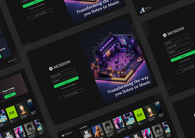 Sleek Login & Signup UI ✨ ai google green login login signup modern music music player musizon player sign in sign up signup simple song songs spotify ui uiux ux
