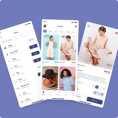 E-commerce App ecommerce fashion mobile mobile app productdesign ui uidesign uiux ux uxdesign