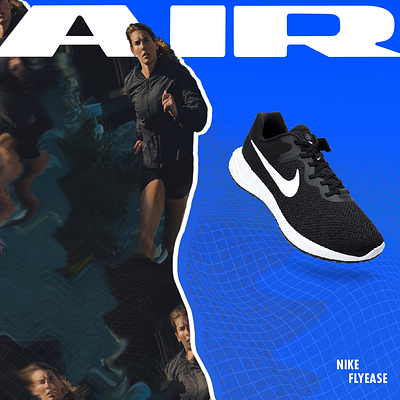 AIR x FLYEASE branding composition elements nike photoshop runner running urban