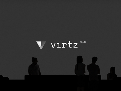 VIRTZ Plus AI ai ar branding light logo logotype multimedia tech triangle