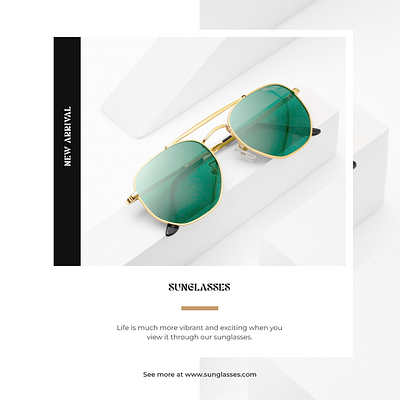 Sleek Vision - New Arrival Sunglasses Ad adobe adobe photoshop artworks branding design designer graphic design graphic designer sunglasses design