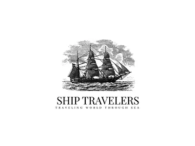 ⚓ Setting Sail into the Past | A vintage logo Design ⚓ black and white branding creative design graphic design logo new old professional sailing sea ship unique vector vintage
