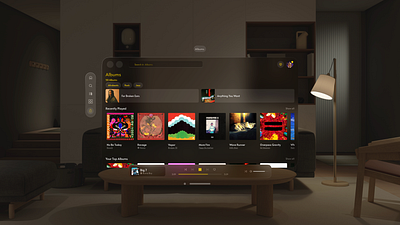 Goaradio VisionOS version 3d graphic design ui