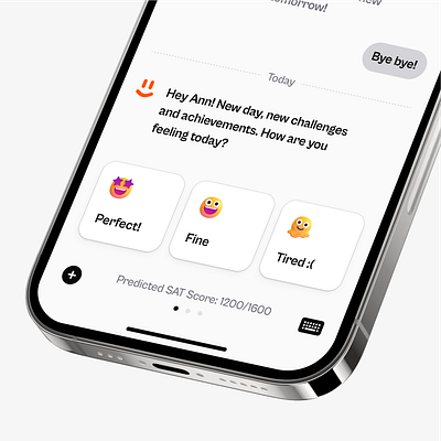 AI Tutor Chat act ai app chat dynamic education emoji sat study test tutor ui ux