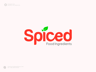 Logo For Food Ingredients branding custom logo dehydrated design food ingredients graphic design identity design letter logo logo logo design logotype red branding restaurant s logo seasoning spice logo spices typography vegetable wordmark logo