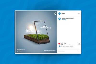 Social Media Post Environment Day ads branding design enviromentday graphic design instagram manipulation minimal mywork photoshop portfolio social media trendingpost ui webpost