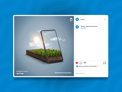 Social Media Post Environment Day ads branding design enviromentday graphic design instagram manipulation minimal mywork photoshop portfolio social media trendingpost ui webpost