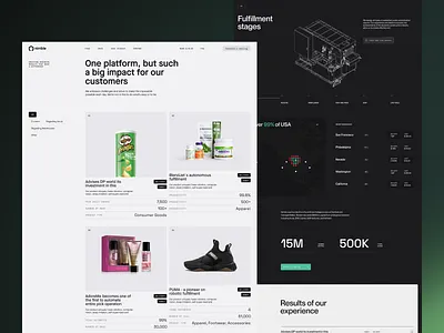 AI-powered web design landing page | Lazarev. 3d ai ai powered delivery design e com e commerce fulfillment home page illustration landing page ui user experience ux web web design website