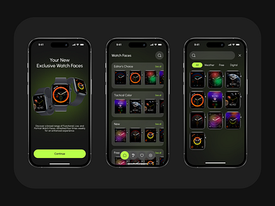 Apple Watch Faces Gallery app mobile app ui ux