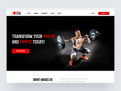 Gym Website Design figma ui uiux ux