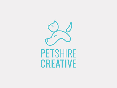 PetShire Creative Logo cat cool creative dog fun lineart paws petcare