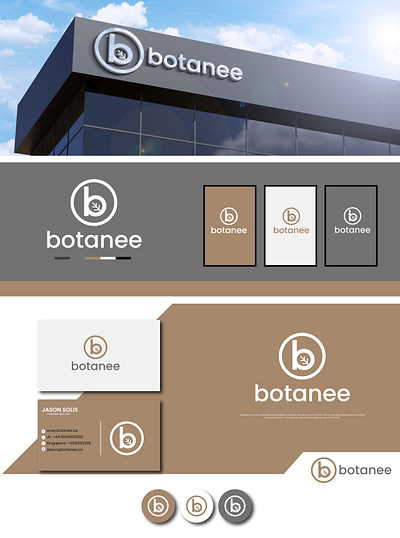 Botanee branding design logo vector